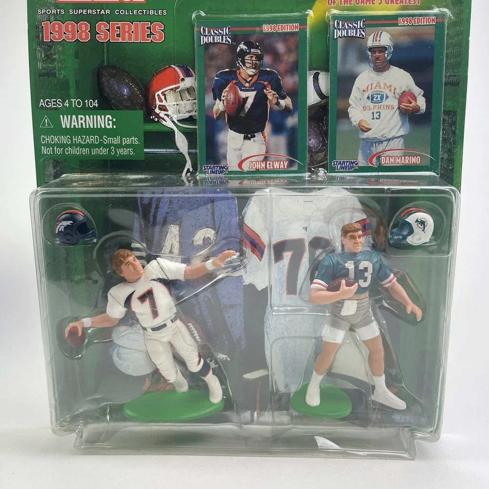 1998 NFL Starting Lineup Classic Doubles John Elway Dan Marino Kenner Figure